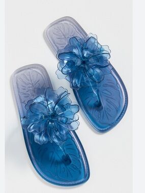 Farm Rio Flower Jelly Thong Flip Flop Sandals Size: US8/9